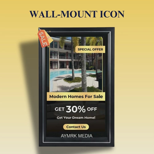 WALL MOUNT ICON (Black framed 43-Inches)